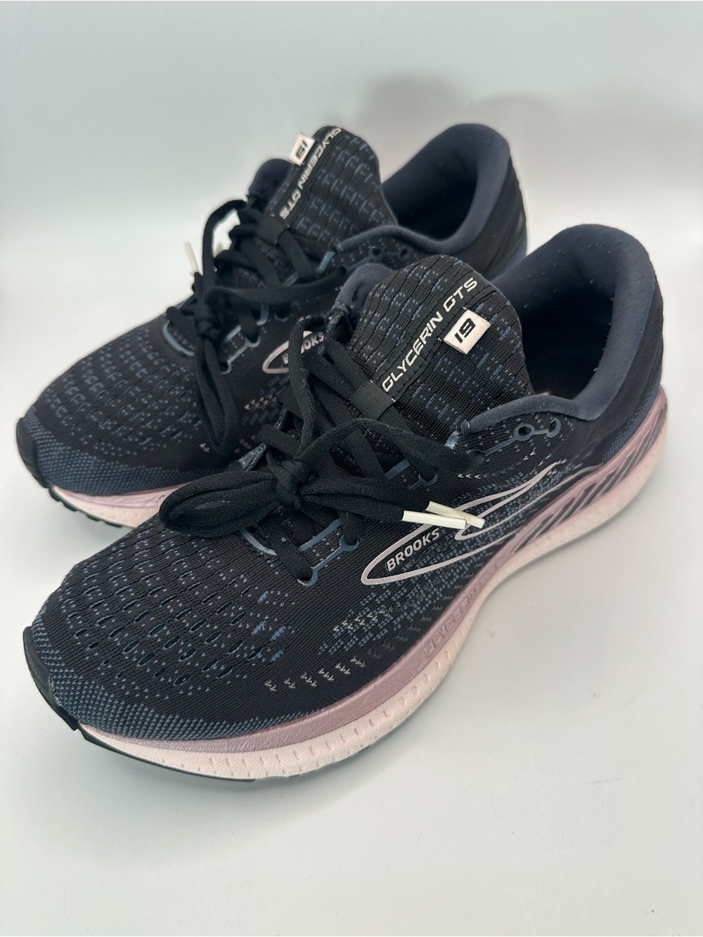 Brooks Glycerin GTS 19 Black/Pink Wide (D) Size (9.5) 120344-1D-074